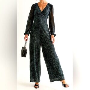 NWT Morgan shimmer knit jumpsuit from Francesca’s, size M